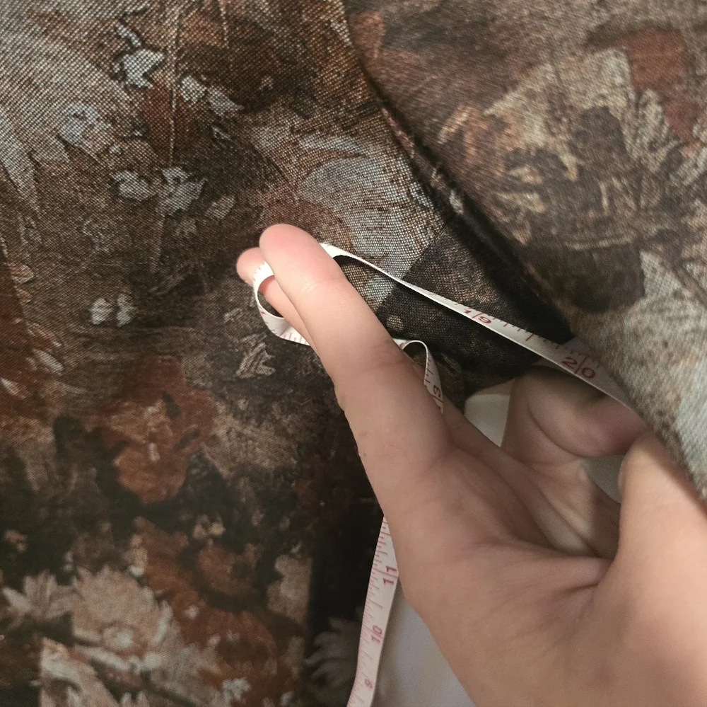 Lanzino Floral Patterned Brown Blazer